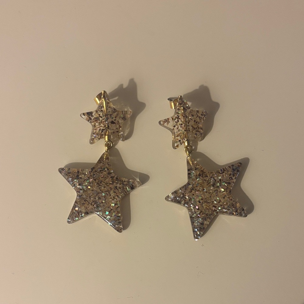 Madewell Glitter Star Earrings